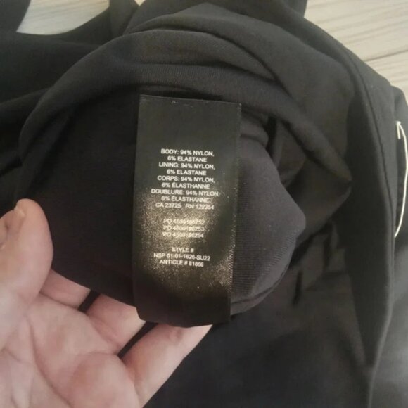 Babaton aritza bodysuit or swimsuit thong style black size large - Picture 5 of 7